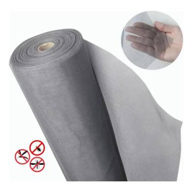 Imagem de 2X Rolo Tela Mosquiteira Cinza Polietileno 1,50M X 10 Metros