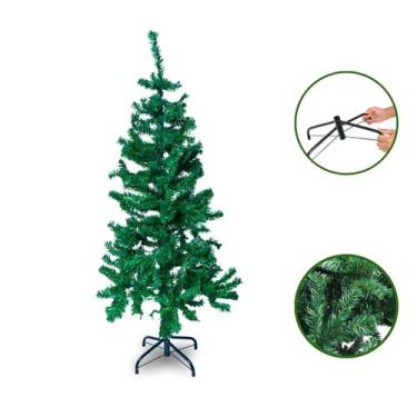 Imagem de Árvore de Natal 1,20M C/ 220 Galhos Flexíveis Base Estável Montagem Fá