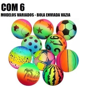 Imagem de BOLA VINIL LEVE COM 6/10/12 unidades VAZIA - DUTE TOYS, COM 6 BOLAS