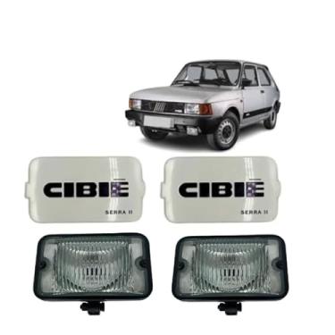Imagem de Par Farol De Milha Auxiliar + Tampa Branca Cibié Serra Ii 2 Opala
