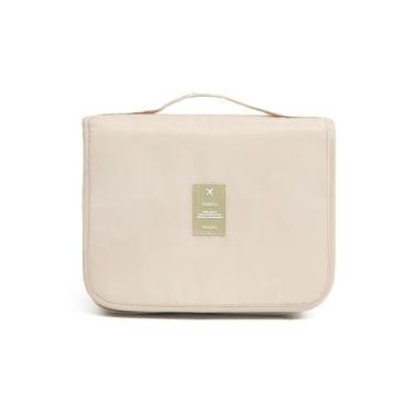 Imagem de Necessaire Feminina Bolsa Viagem Compartimentos Gancho Maquiagem Higie