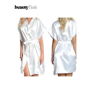 Imagem de Robe de Cetim Profissional- Confortável, Elegante, Perfeito Para dia d