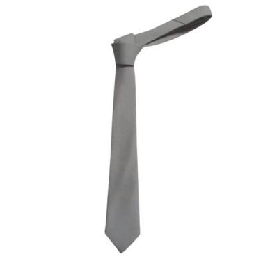 Imagem de Gravata Fosca Semi Slim  Cinza - R E R GRAVATAS