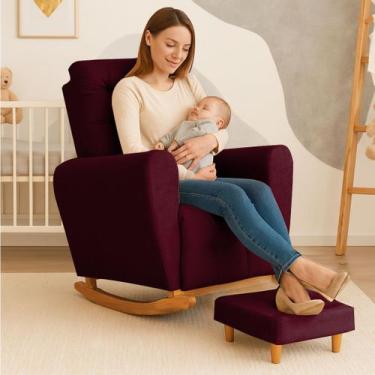 Imagem de Poltrona de Amamentação com Puff  Conforto e Funcionalidade para Mamãe