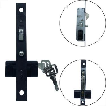 Imagem de Fechadura Porta Correr Pado 410A Preto Perfil Suprema - Fast Vidros