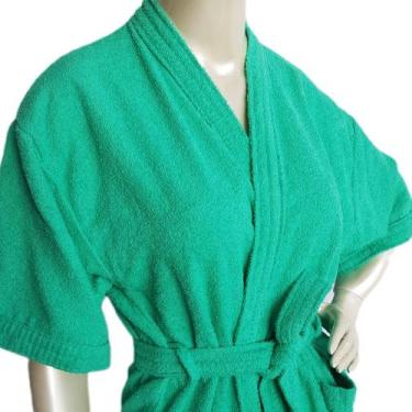 Imagem de Roupão Banho Adulto Atoalhado Algodão Feminino Masculino Robe M GG - M