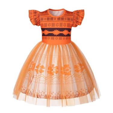 Imagem de Princess Costume HenzWorld Orange Vestido para meninas de 8 a 9 anos