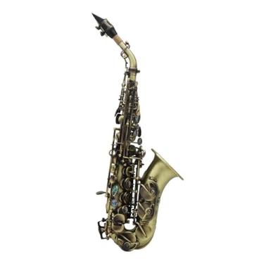 Imagem de Mingzhe Soprano Saxofone Sax Bronze Vintage Style BB Com Luvas de Transporte