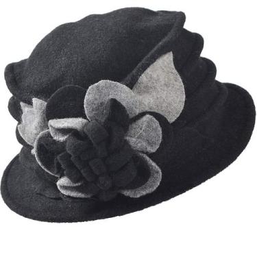 Imagem de Chapéu de inverno FORBUSITE Vintage Feminino, vestido de lã floral, cl