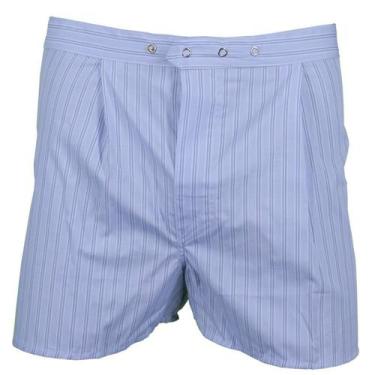 Imagem de Cueca Samba-Canção de Botão (Pressão) Candisani - 8100, Listrado azul 