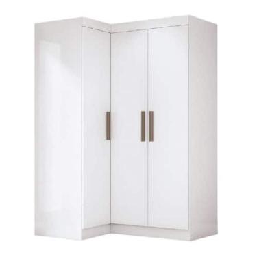 Imagem de Guarda Roupas Modulado de Canto Madrid com 3 Portas Maxel, Branco
