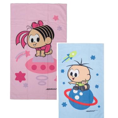 Imagem de TOALHA DE BANHO PRAIA INFANTIL 70 CM X 1,20 M TURMA DA MÔNICA