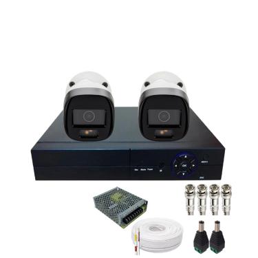 Imagem de Kit 2 Câmeras Vhd 1220b Colorvu Intelbras, Dvr Alta Performance 4ch Sem Hd