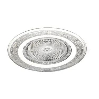 Imagem de Prato para Bolo de Vidro Cristal 32cm Centro de Mesa