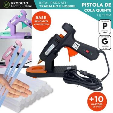 Imagem de Pistola de Cola Quente Profissional Com 10 Bastões de Cola Quente 7 e 