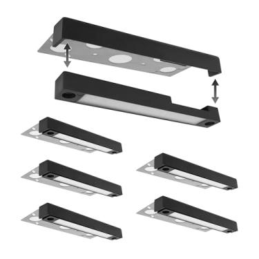 Imagem de LUMENGY Luz LED Hardscape de 17,78 cm, regulável de 1-3 watts, recurso fácil de substituir, 3 placas de montagem para paredes de contenção e iluminação de degraus de pavimentação externa, vida útil de