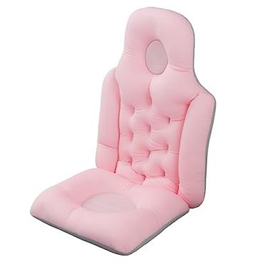 Imagem de Cryfokt Travesseiro de Banho para Corpo Inteiro Adulto, Suporte para Cabeça e Pescoço, Secagem Rápida, Alta Elasticidade, Almofada para Banheira, Material de Banho Quente Eps (Rosa)