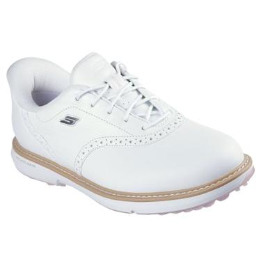 Imagem de Skechers Go Golf Tênis de golfe feminino Prestige Spikeless Slip-in Arch Fit, Branco/Rosa, 38