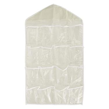 Imagem de HEEPDD Armário de Parede de Poliéster Os Organizadores Suspensos Com 16 Bolsos, Bolsa de Armazenamento de Portas para Quarto, Sala de Estar, Banheiro Nan (Bege)