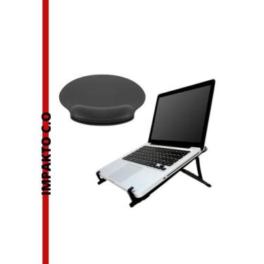 Imagem de Kit Ergonômico Mouse Pad e Suporte para Notebook Regulavel - NR17 Reli