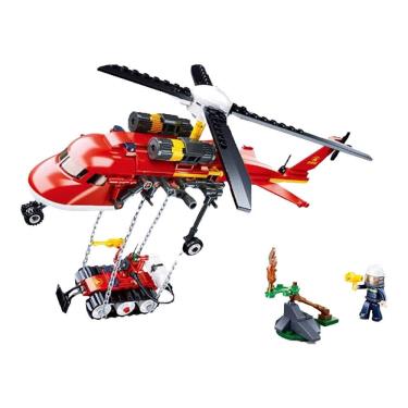 Imagem de Blocos de Construcao Cubic Jr Helicoptero de Bombeiro Multikids - BR2307