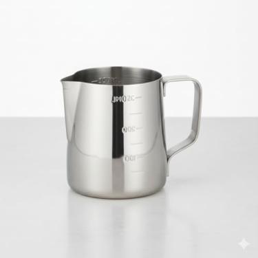 Imagem de Jarra l em Aço Inoxidável, 350ml, Design Ergonômico, Bico de Precisão, 9cm x 7,5cm, para Café, Leite e Chá