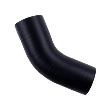 Imagem de XAJINGSU Comprimento do cotovelo de 45 graus, 102 mm, 4 camadas de espessura de parede de 5,4 mm, mangueira de acoplador de silicone automotivo universal (preto fosco, ID 50 mm))