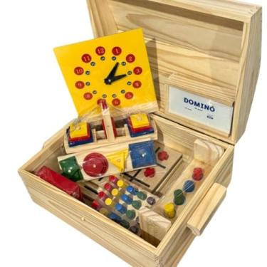 Imagem de Baú Pedagógico com 10 Jogos Educativos Alfabetização e Matemática Desenvolvimento Infantil