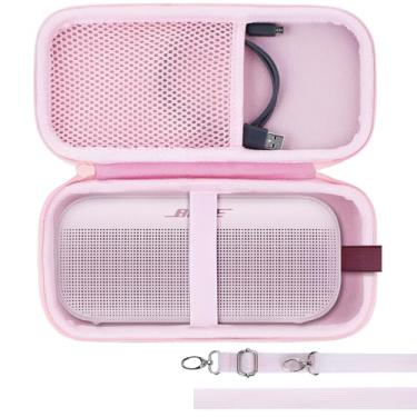 Imagem de Lebakort Capa rígida compatível com alto-falante portátil Bose SoundLink Flex 2ª geração/Bose SoundLink Flex, capa rosa pétala