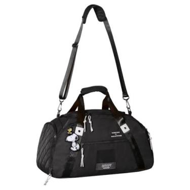 Imagem de Mala de Mão Snoopy Semax Grande Nylon Unissex SP26072, Preto