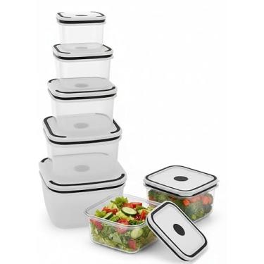 Imagem de Potes Hermeticos Plásticos Transparente MTS | Retangular e Quadrado | Varios Tamanhos 490ml a 2900ml | Livre de BPA, Resistente, Ideal para Freezer, Microondas e Lava-loucas (5, Quadrado)