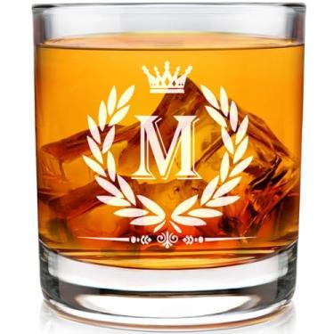 Imagem de Copos à moda antiga, presentes de aniversário para homens, copo de uísque personalizado de 325 ml, para homens, monograma gravado, copo para homem, presente de bourbon personalizado para pai que tem