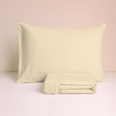 Imagem de Jogo De Cama Simples 100% Algodão Percal Arte Cazza Amarelo Solteiro