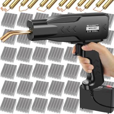 Imagem de Wrdlosy Soldador de plástico de 220 W, kit de solda de plástico de 1200 peças, kit de soldador de reparos fortes e duráveis, kit de reparo de compatibilidade versátil, portátil e conveniente (1200)