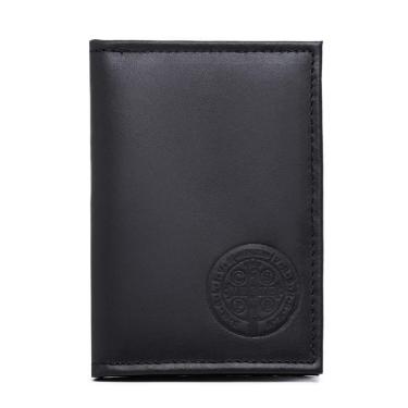 Imagem de Porta Documento CNH RG Couro Divisorias Para Cartoes Plasticos Internos Estampa Medalha São Bento-Masculino