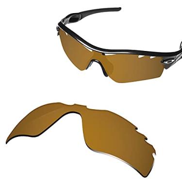 Imagem de Lentes de óculos de sol Glintbay de substituição 100% precisas para Oakley Radar Path ventiladas, Polarized Bronze Gold Mirror, Small