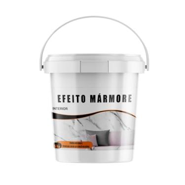 Imagem de Massa Efeito Mármore Pronta para Uso 5kg Acabamento Brilhante Espelhado (Branco)