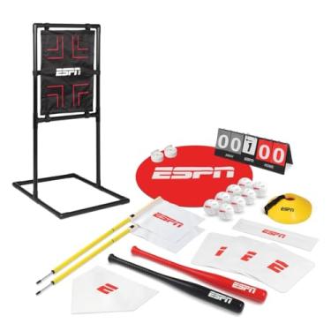 Imagem de ESPN Experiência de estádio de beisebol inclui bola e taco, zona de ataque e mais acessórios de beisebol para esportes ao ar livre (ES-BB620)