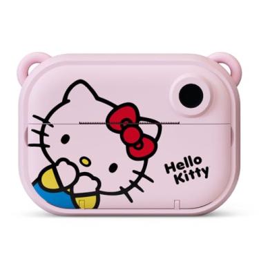 Imagem de Câmera digital infantil Hello Kitty com estampa instantânea e câmera de vídeo com câmera selfie da Kidamento, Scavenger Hunt Momento, cartão de memória de 32 GB – Modelo P Hello Kitty