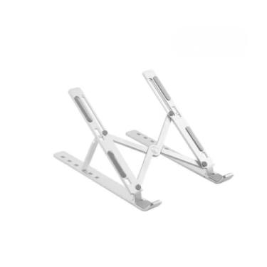 Imagem de Suporte de notebook: 10 alturas, ergonômico, dobrável e antiderrapante. (1,Prata)