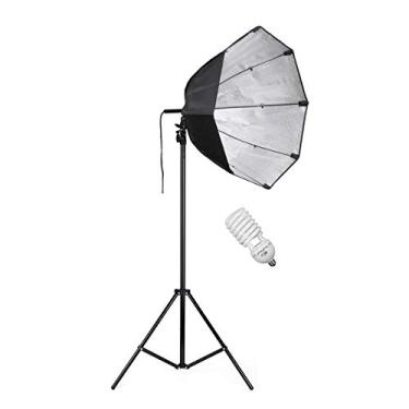 Imagem de Kit Softbox Octogonal 60cm com Lâmpada 135W 220V, Bolsa e Tripé 2 metros