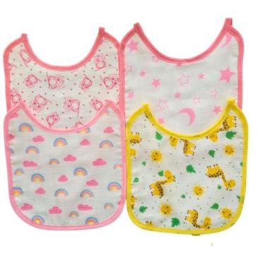 Imagem de Kit 5 Babador Menino e Menina Essencial para Introdução Alimentar - Ba