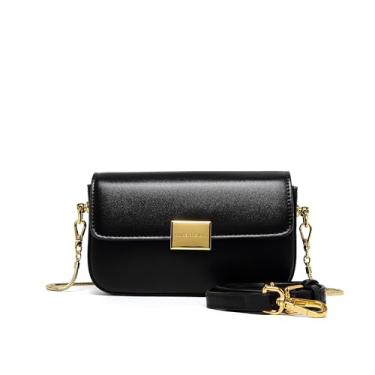 Imagem de Bolsa feminina pequena e quadrada de corrente, mini bolsa de ombro de designer moderna, carteira móvel feminina, Transparente., Small