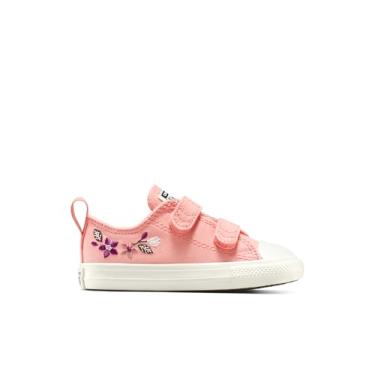 Imagem de Converse Tênis feminino Chuck Taylor All Star 2v, Flamingo desbotado/açaí congelado, 9 Toddler