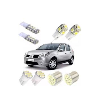 Imagem de Kit Lâmpadas Led Sandero Logan Teto Placa Ré Blue Lion