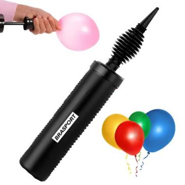 Imagem de Inflador Balões Bexiga Bomba Ar Manual Portátil Festa Encher Brasport 
