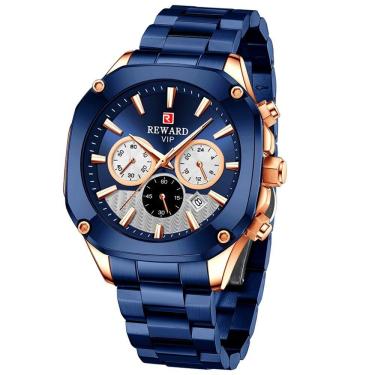 Imagem de Relógio De Pulso Masculino Analógico Em Aço Inoxidável Quadrado Esportivo