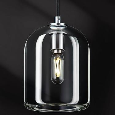 Imagem de LBSQJ Luzes pendentes cromadas modernas para cozinha, ilha, lustre de teto, luminárias suspensas de cristal para sala de jantar, cozinha, sala de estar, quarto (1 unidade)