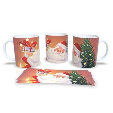 Imagem de Caneca de Natal Decorativa com Gatinhos, Porcelana Branca, Design Festivo Nosso 1º Natal Juntos, Ho Ho Ho, 2020 (18)