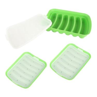 Imagem de Mingzhe Molde de Silicone para Salsichas e Cachorros-quentes, Ideal para Fazer Presunto, Papinhas e Outros Alimentos para bebês. (Verde)